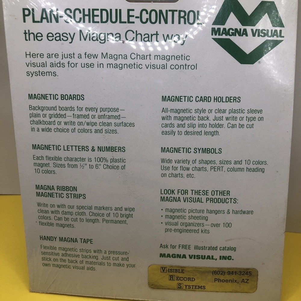 2 New Magna Chart Visual Magnetic Aids Column Heading Days #27, Numbers #37 - Picture 6 of 6
